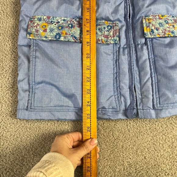 Vintage Frostline Puffer Vest Womens S Blue Floral Western Yoke - Picture 6 of 11